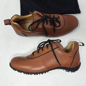 WESTEES SHELLEY WEST GLAMOUR GIRLS COLLECTION BROWN LEATHER GOLF SHOES WOMENS 9